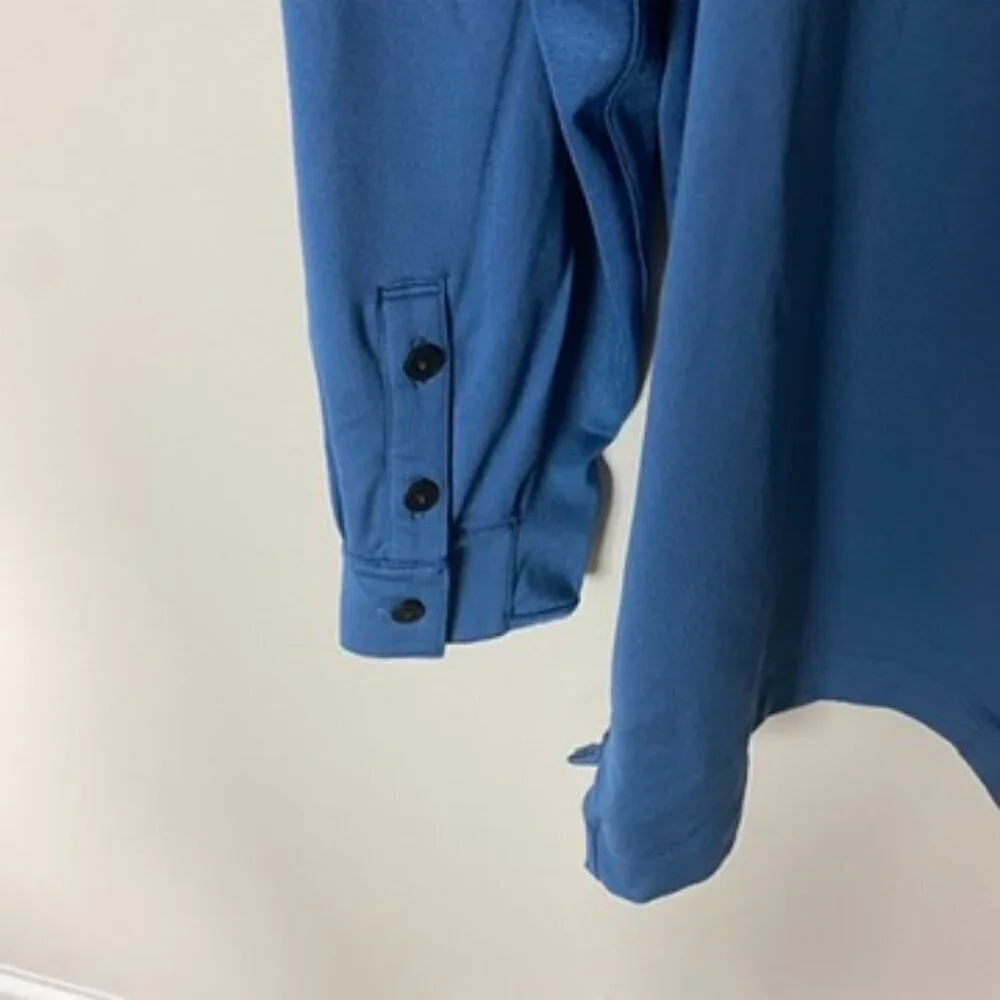 Nike Golf Tour Premium Polo Shirt 483612-458 Long Sleeve Blue Mens XL Dri Fit